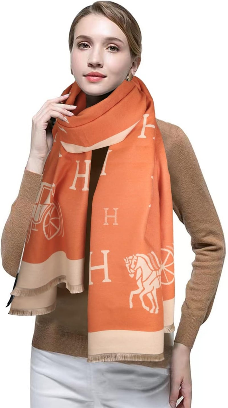 EXTREE Scarfs for Women Pashmina Silky Shawl Wrap for Evening Dressing Blanket Open Front Poncho Cape - Image 2